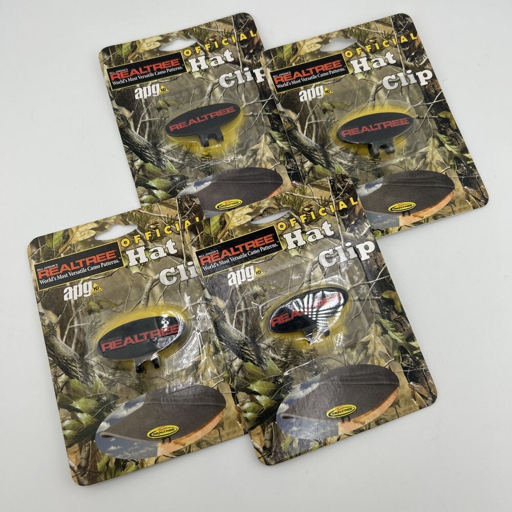 NEW Authentic Bill Jordan's Team Realtree Official Hat Clip 4-pack
